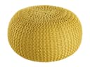 Amagohome Sitzhocker Pouf Outdoor Gelb Wetterfest Strick-Optik Bild 2
