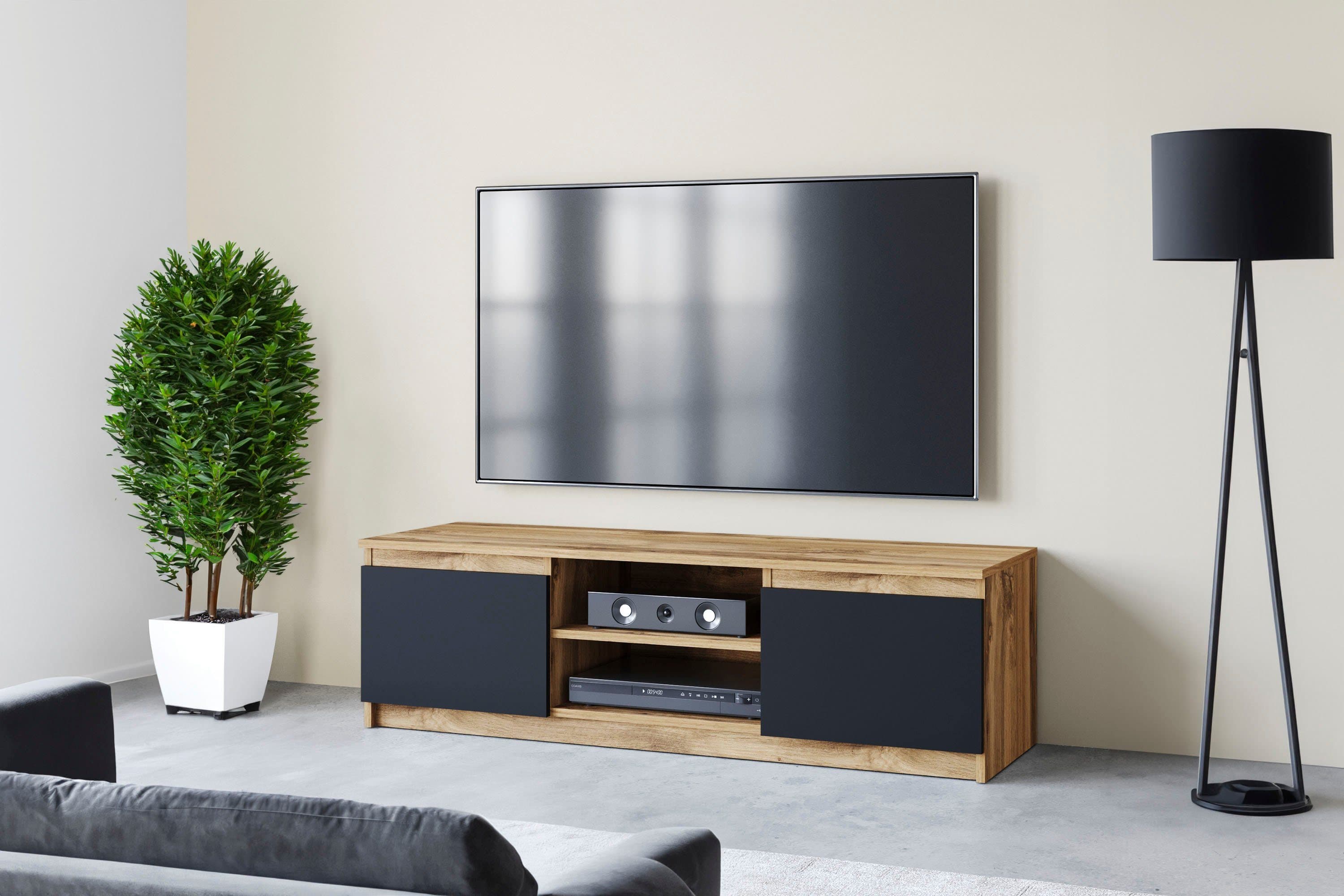 Home affaire Lowboard DINGO TV-Schrank Braun/Schwarz Modern - Bild 2