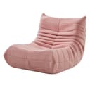 SEEZSSA Sitzsack Lazy Sofa Rosa mit Rückenlehne Bild 2