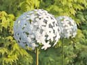 Paulslandhaus Gartenstecker Allium Weiß Metall Bild 2