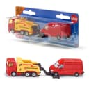 SIEPER Modellauto siku LKW Abschlepper mit PKW Rot/Gelb Bild 2