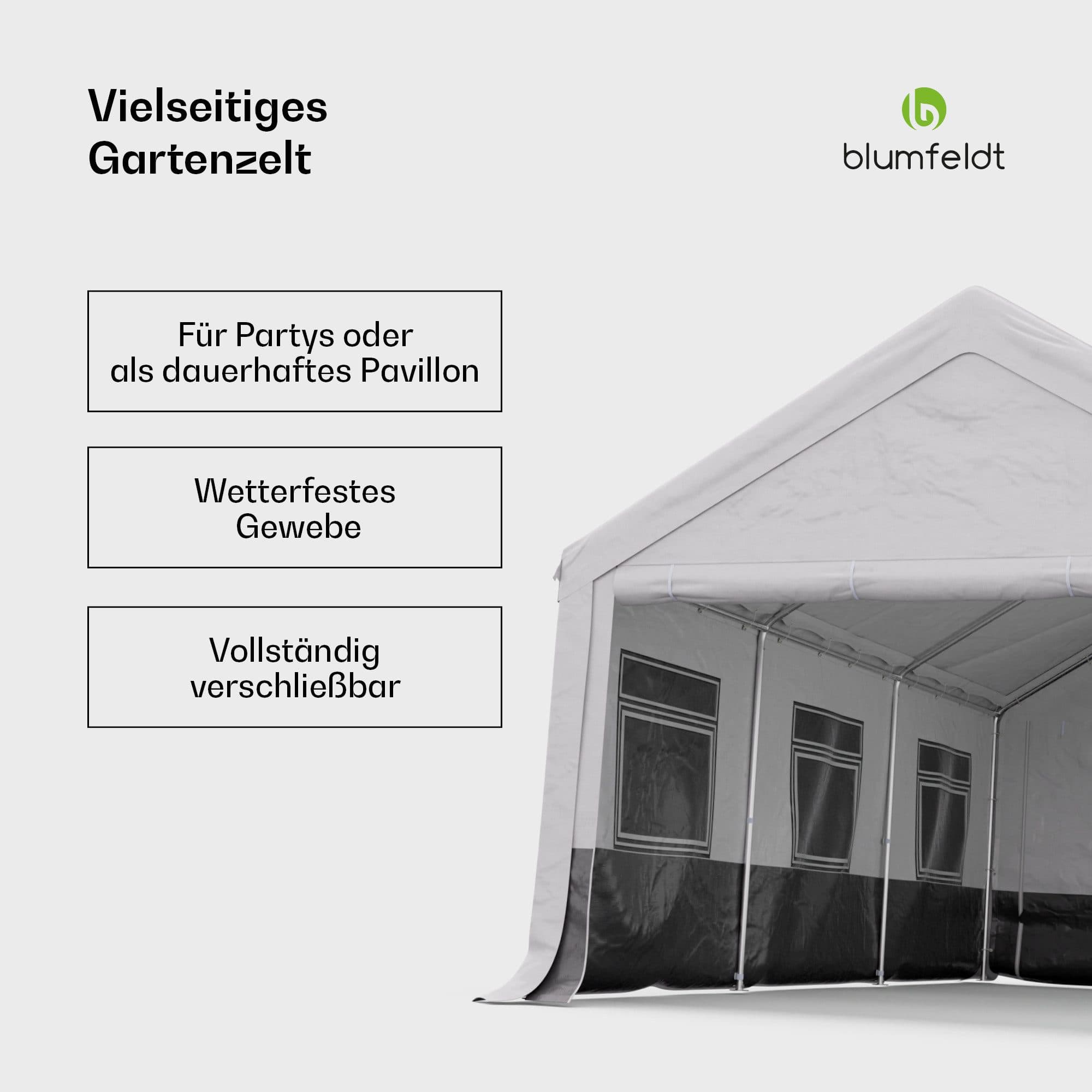 blumfeldt Pavillon PartyHaven 4x6 Garten PartyZelt Stahl wetterfest - Bild 2