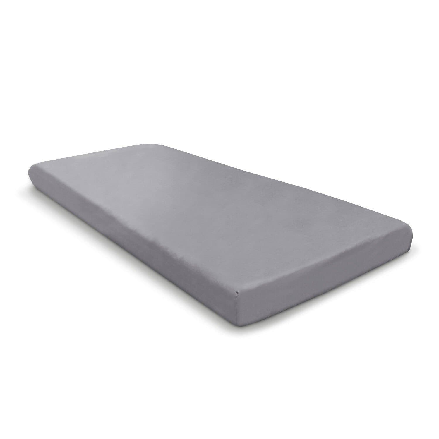 ELONEO Spannbettlaken Grau 75x195cm Gummizug Rundum - Bild 2
