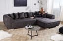 riess-ambiente Big-Sofa DECADENCIA L-Form Samt dunkelgrau Bild 2