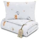 Totsy Baby Kinder Bettdecke und Kissen Set aus Baumwolle Grau Bild 2