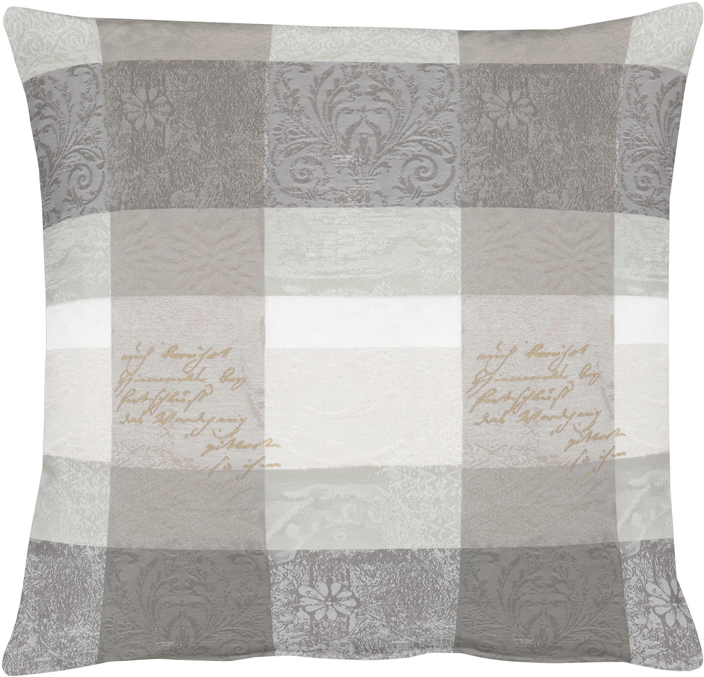 APELT Dekokissen Grau Jacquardmotiv 40x40 cm Polyester - Bild 2