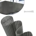 Sekey PVC Sichtschutzmatte Grau Bambus Sichtschutz Balkon ohne Bohren Bild 2