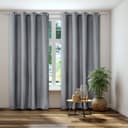 KUTTI Verdunkelungsvorhang Grau Uni 140x145cm Polyester Bild 2