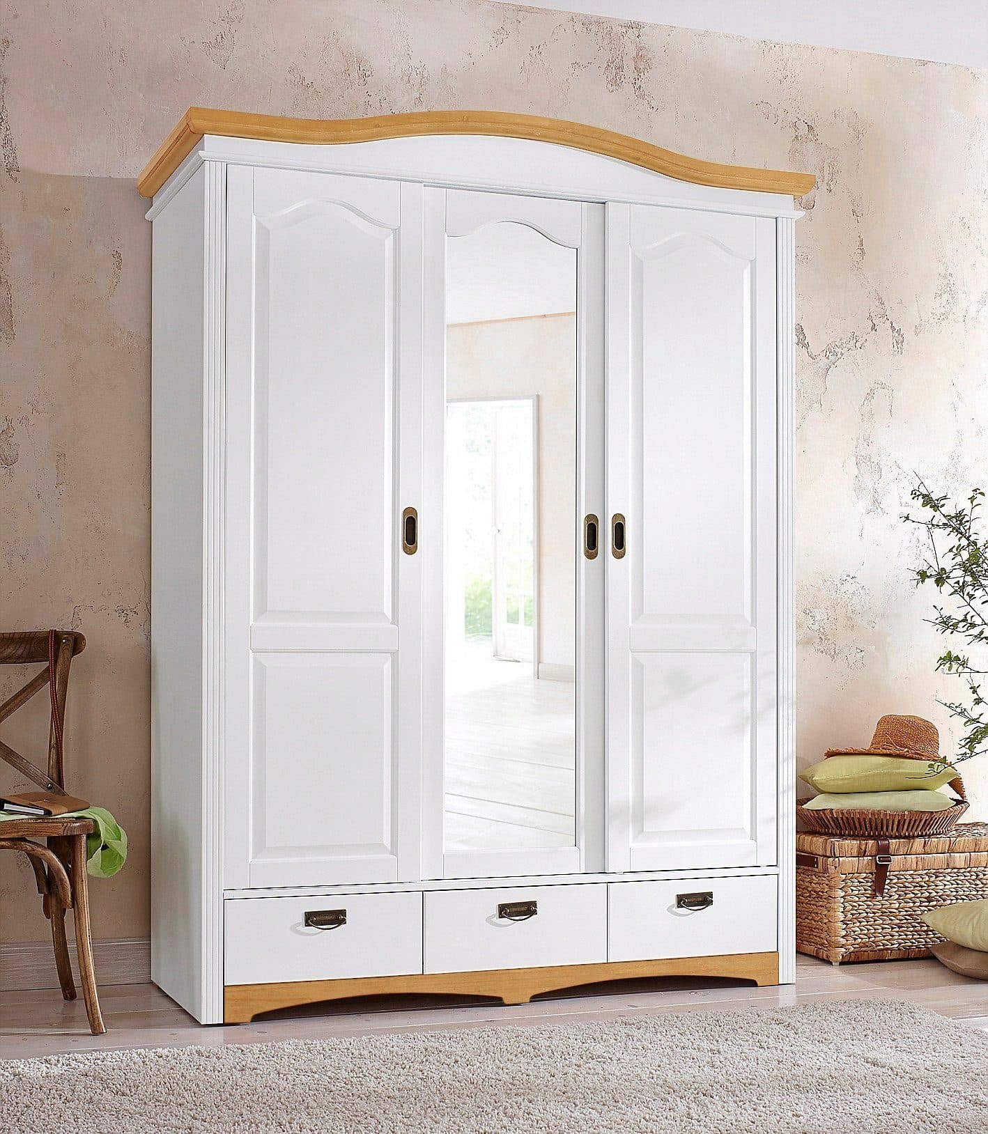 OTTO home Schiebetürenschrank Konrad Landhausstil Weiß Honig - Bild 2
