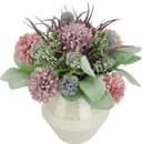 I.GE.A. Kunstblume Gesteck Dahlien Allium Rosa Keramikvase Bild 2