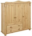 OTTO HOME Wäscheschrank Adele Massivholz Kiefer 3-türig Beige Bild 2