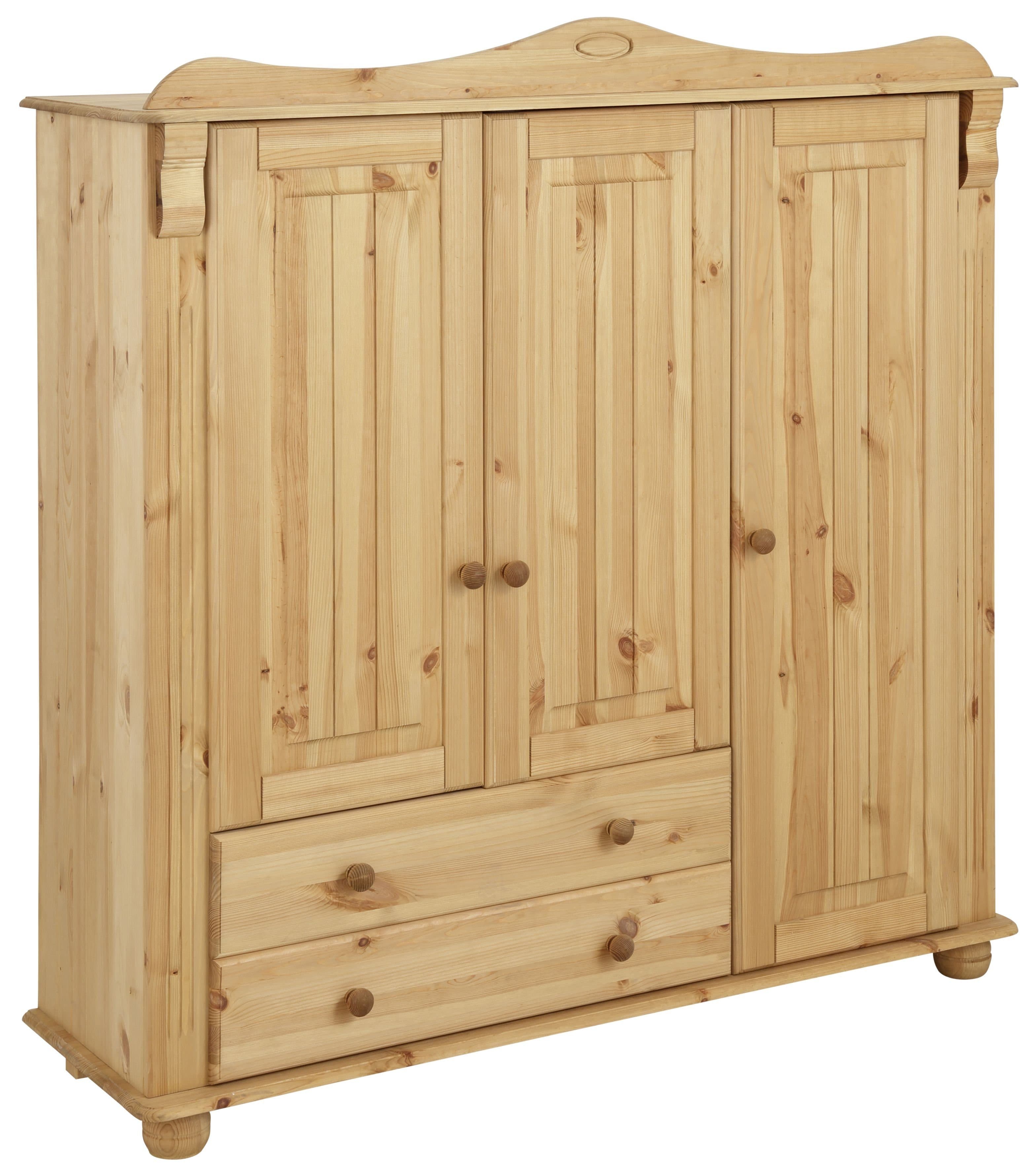 OTTO HOME Wäscheschrank Adele Massivholz Kiefer 3-türig Beige - Bild 2