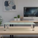 Melko TV-Rack Bildschirmerhöhung Schreibtischaufsatz Glasaufsatz Monitoraufsatz Bild 2