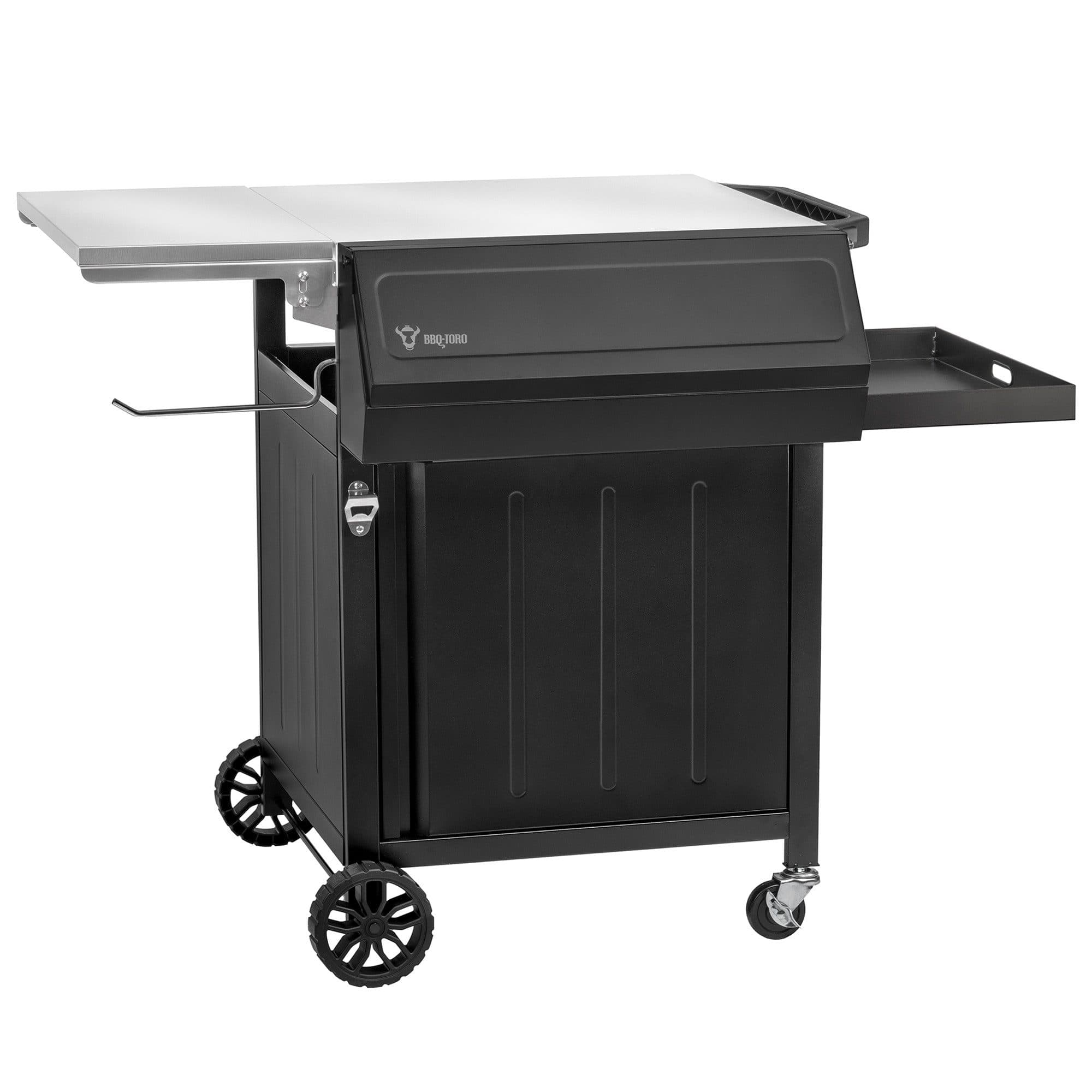 BBQ-Toro Grillwagen 100x73x91 cm Schwarz Grilltisch Beistelltisch - Bild 2