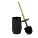 LikeKa Badaccessoire-Set Schwarz/Gold Seifenspender Toilettenbürste Seifenschale Kosmetikeimer Bild 2