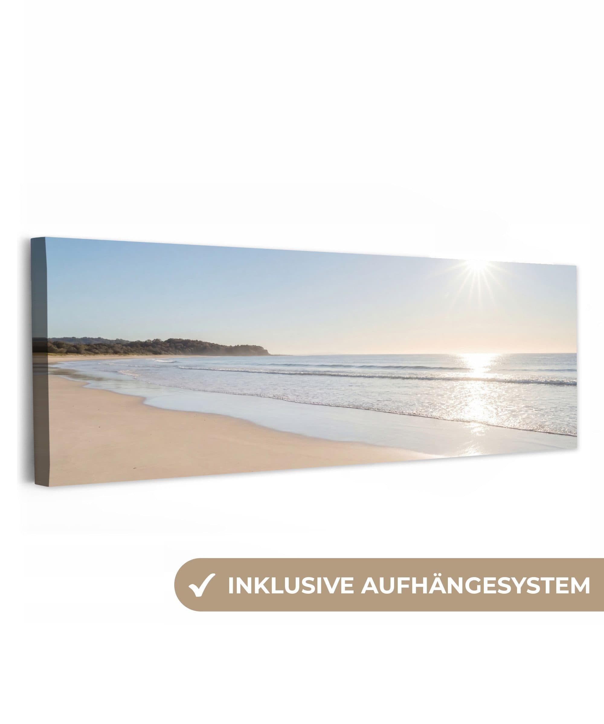 OneMillionCanvasses® Leinwandbild Panorama Meer Beige/Blau - Bild 2