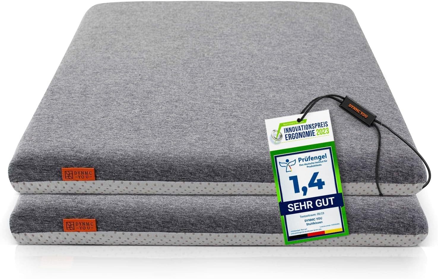DYNMC you Sitzkissen 40x40 Grau Modern Mittelhart Memory Schaumstoff - Bild 2