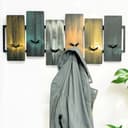DanDiBo Wandgarderobe Schwarz Metall 12 Haken Bild 2
