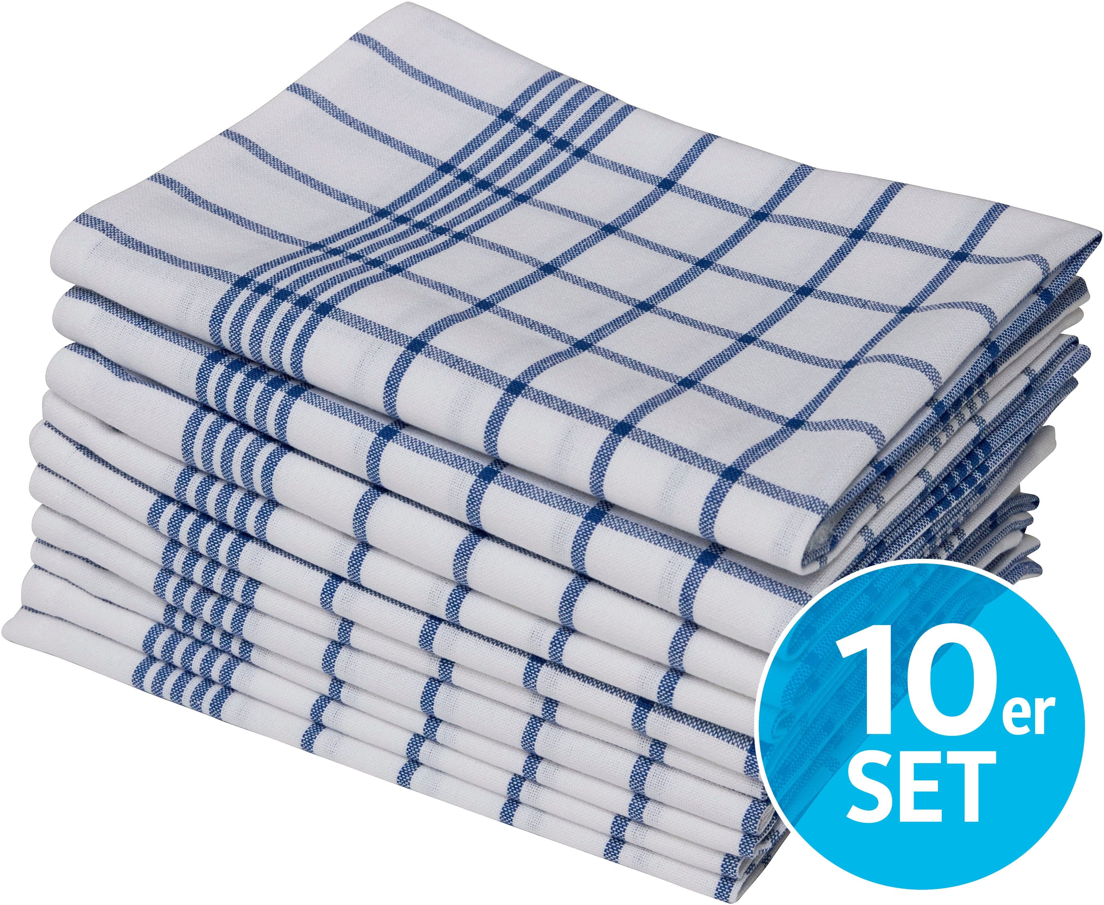 OTTO HOME Geschirrtuch-Set Vivianne Blau/Weiß 100% Baumwolle 10er-Set - Bild 2