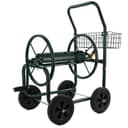 RAMROXX Schlauchwagen Grün mit Ablagekorb bis 60m Gartenschlauch Bild 2