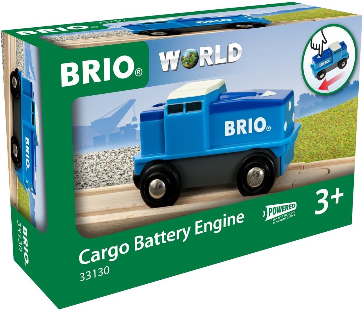 BRIO® Spielzeug-Lokomotive BRIO® WORLD Blaue Batterie-Frachtlok - Bild 2