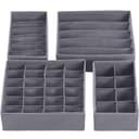 TUWENA Aufbewahrungsbox 4er Set Grau Faltbar Schubladen-Organizer Bild 2