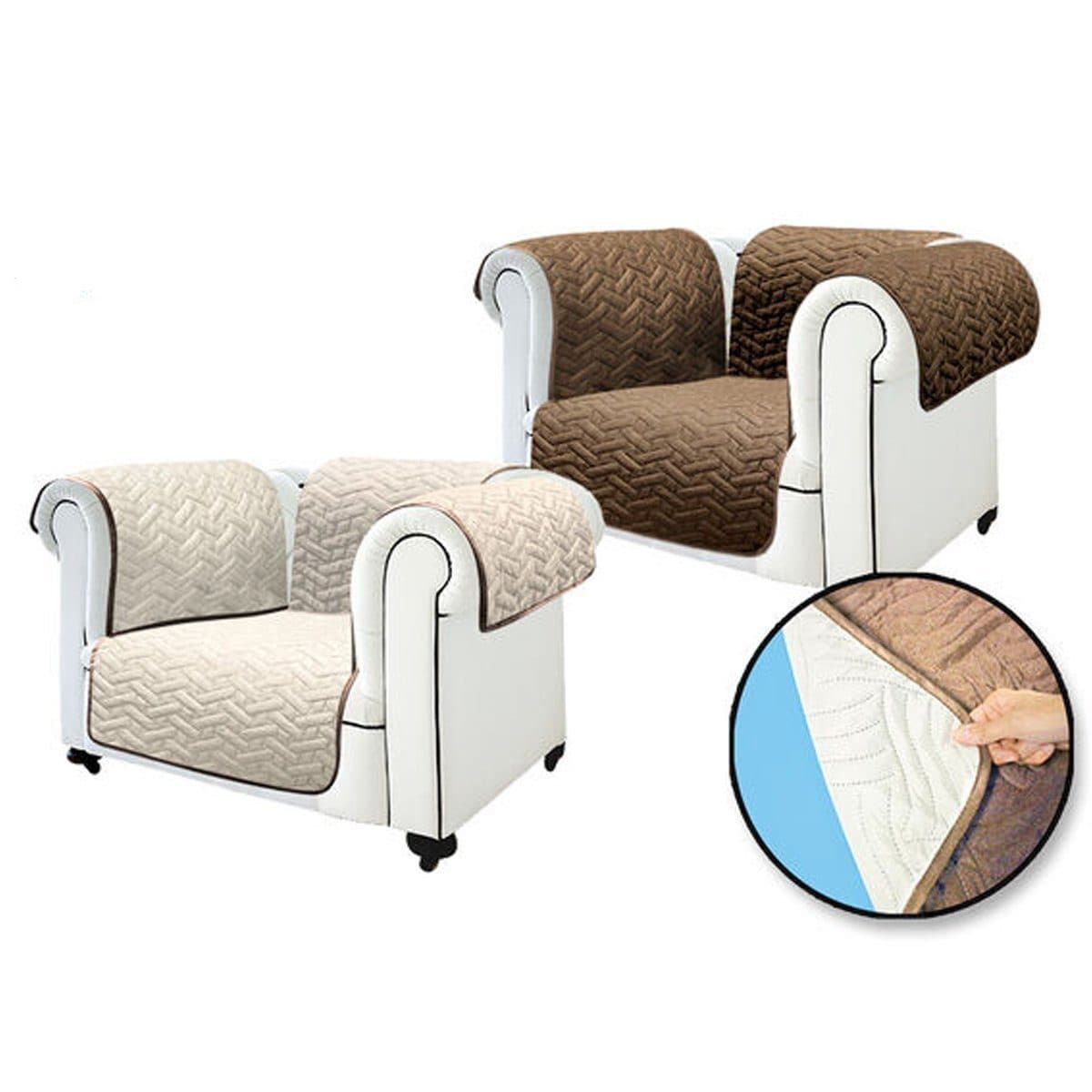 Starlyf Sofaschoner wasserabweisend wendbar braun/beige - Bild 2