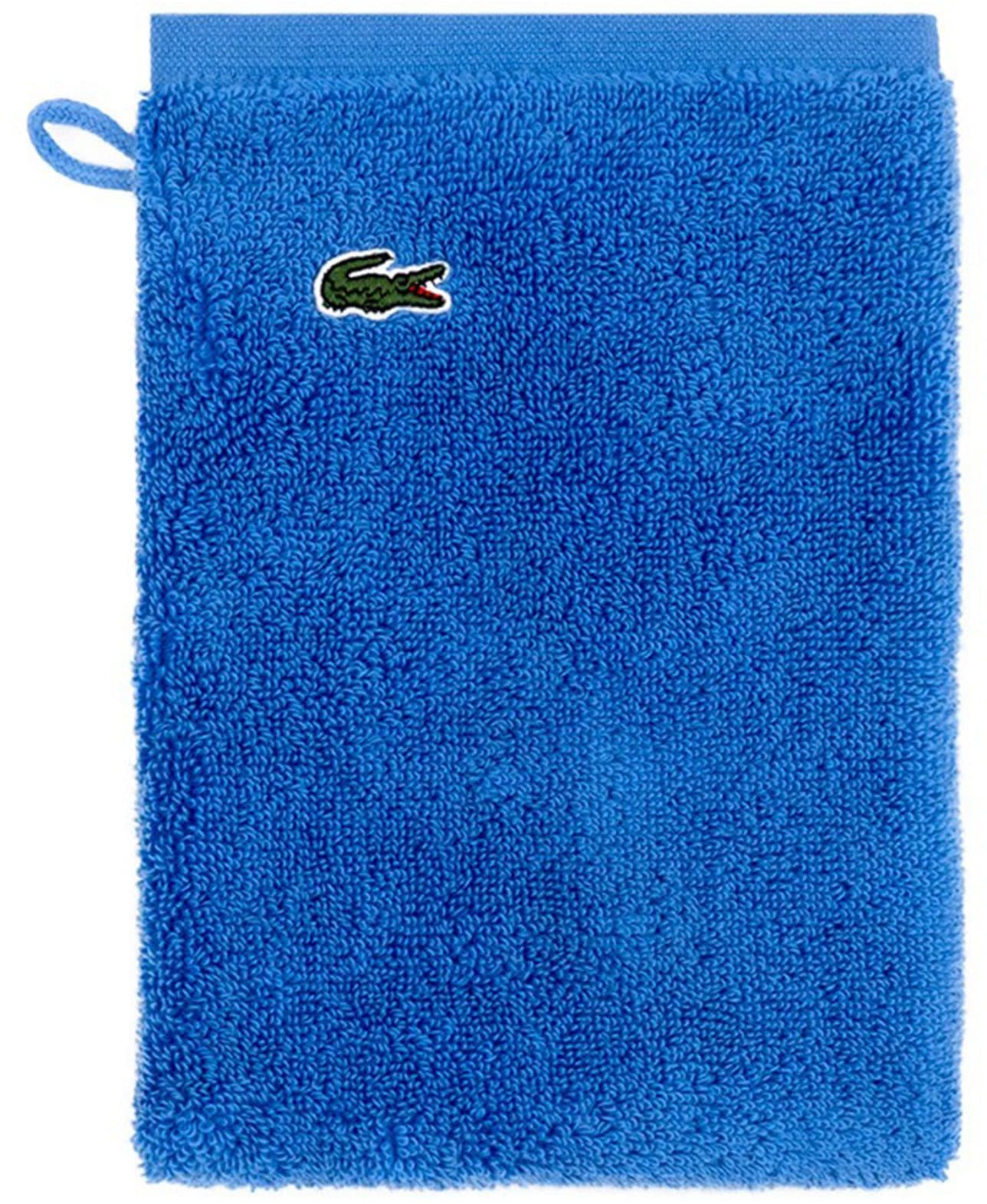 Lacoste Waschhandschuh LLECROCO Blau Unifarben 100% Baumwolle - Bild 2