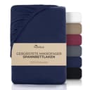 NatureMark Spannbettlaken Mikrofaser Polyester Gummizug Navy Bild 2