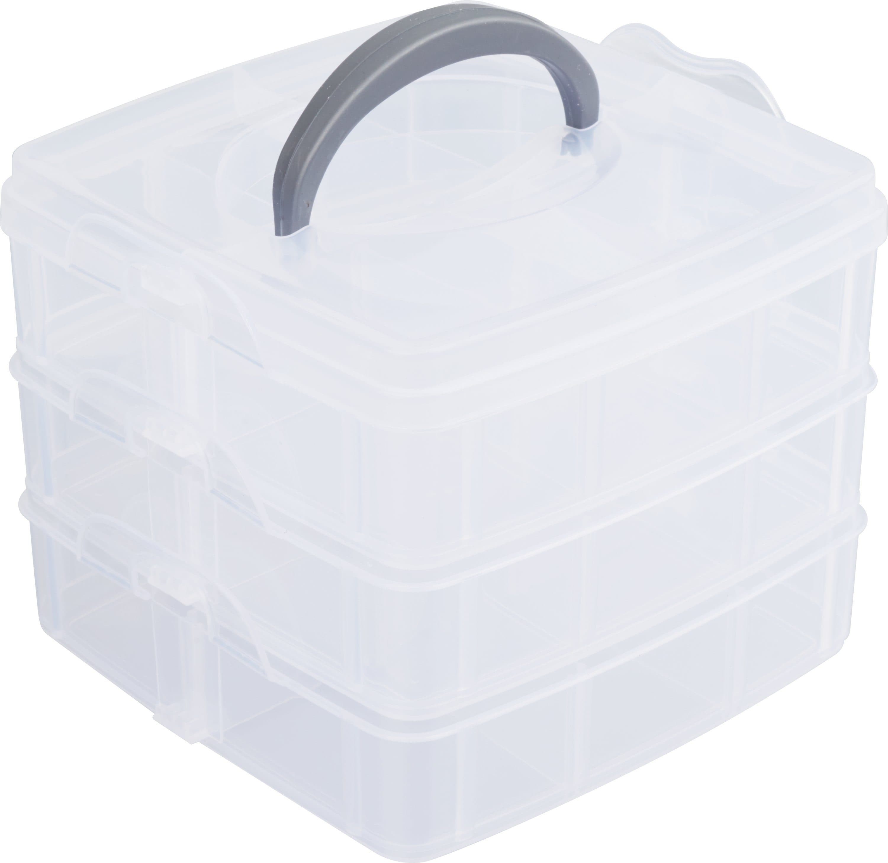 VBS Aufbewahrungsbox Set 3-teilig Kunststoff mit Clip-System