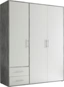Schlafkontor Valencia Kleiderschrank 3-türig Weiß Betonoptik Bild 2