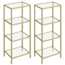 VASAGLE Bücherregal 2-tlg. Standregal Küchenregal Goldfarben Bild 2