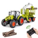 Esun RC-Traktor Ferngesteuert mit Anhänger, Grün ABS-Kunststoff Bild 2