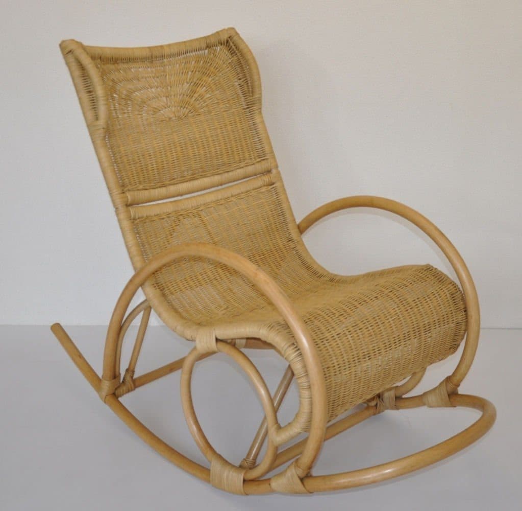 Rattani Schaukelstuhl Moro Honig Rattan