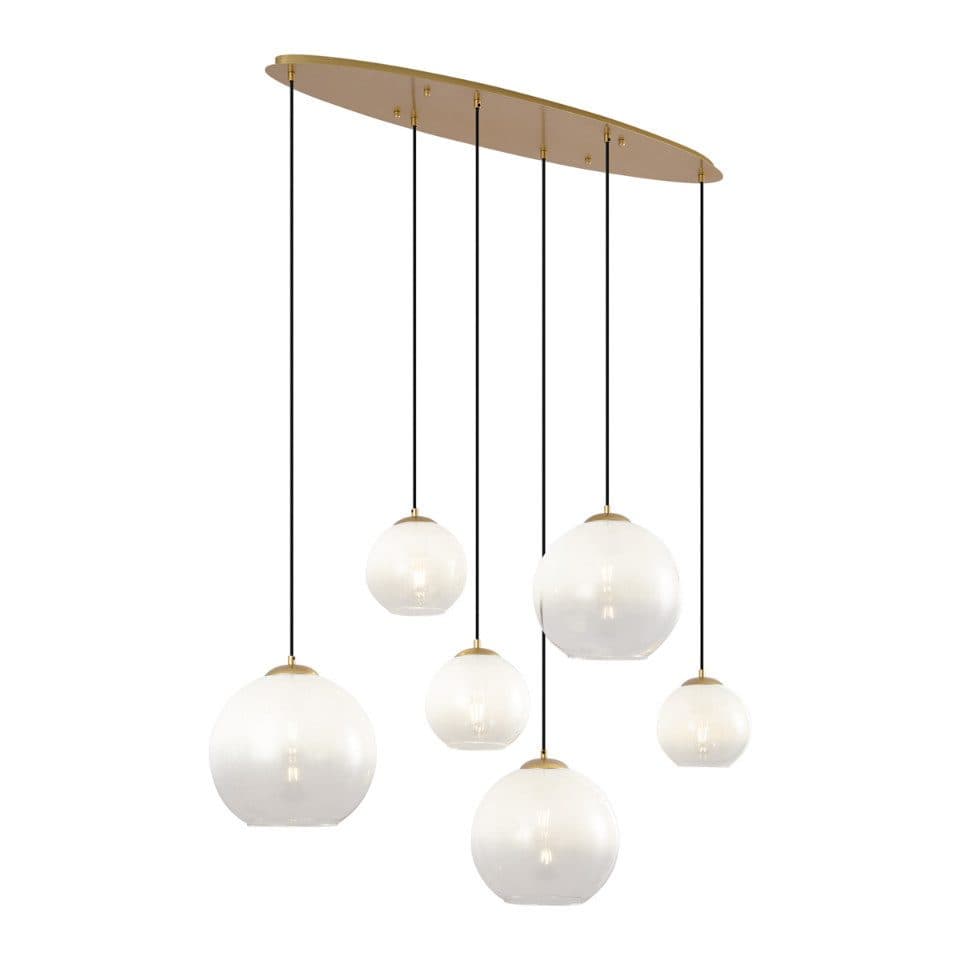 Qazqa Pendelleuchte Misty, 6-flammig, Gold/Messing, Stahl - Bild 2