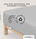 Schlafgut Spannbettlaken PURE Boxspring Bio-Baumwolle Grau Light Bild 2