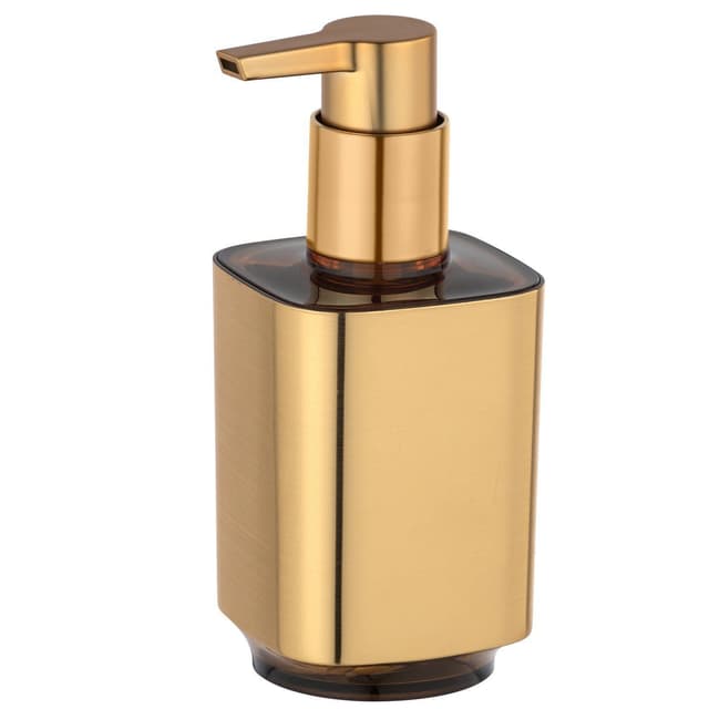 Wenko Flüssigseifenspender AURON Gold - Stilvolles Bad-Accessoire aus Kunststoff