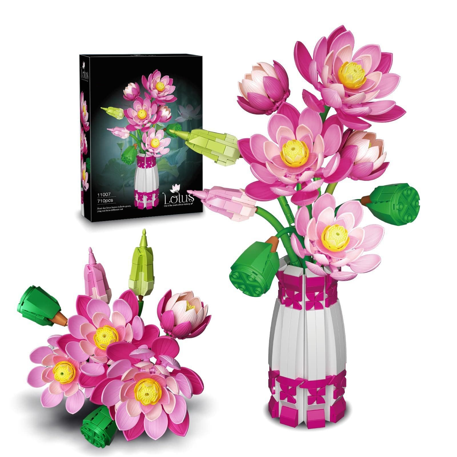 Bundviel Lotus Flowers Building Kit 710 St. Rosa mit Vase - Bild 2
