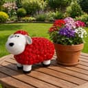 Online-Fuchs Gartenfigur Schaf Rot Wetterfest 20 cm Bild 2