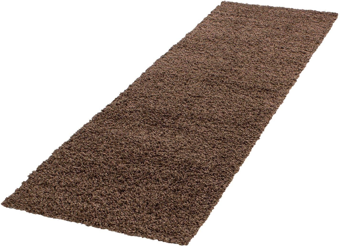 AYYILDIZ TEPPICHE Life Shaggy 1500 Hochflor-Läufer Braun Uni - Bild 2