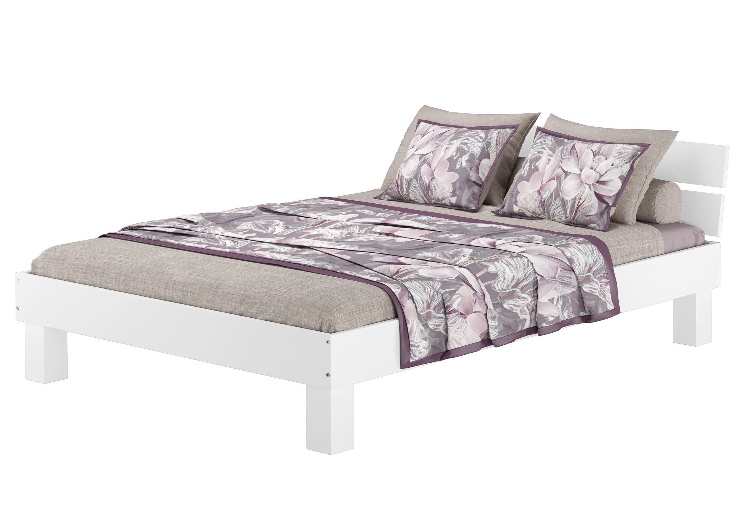 ERST-HOLZ Doppelbett Massivholz Buche Waschweiß 140x220 cm - Bild 2