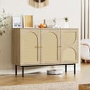 FiveWillowise Sideboard Rattan Anrichte Sideboard, Küchenschrank & Buffetschrank mit 3 Türen Bild 2