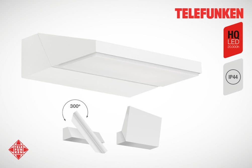 TELEFUNKEN BERGEN LED Außen-Wandleuchte Weiß IP44