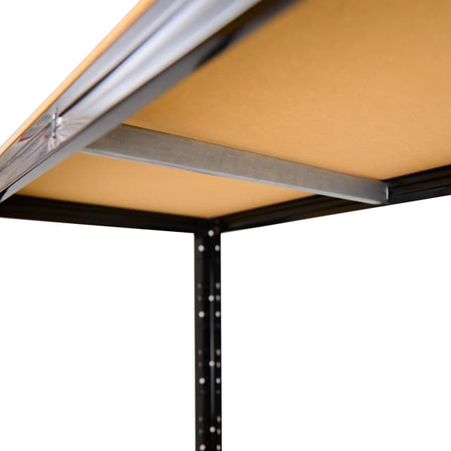 shelfplaza Schwerlastregal BLACK, 200x90x40cm schwarz, 6 Böden, Wohnraumregal oder Büroregal