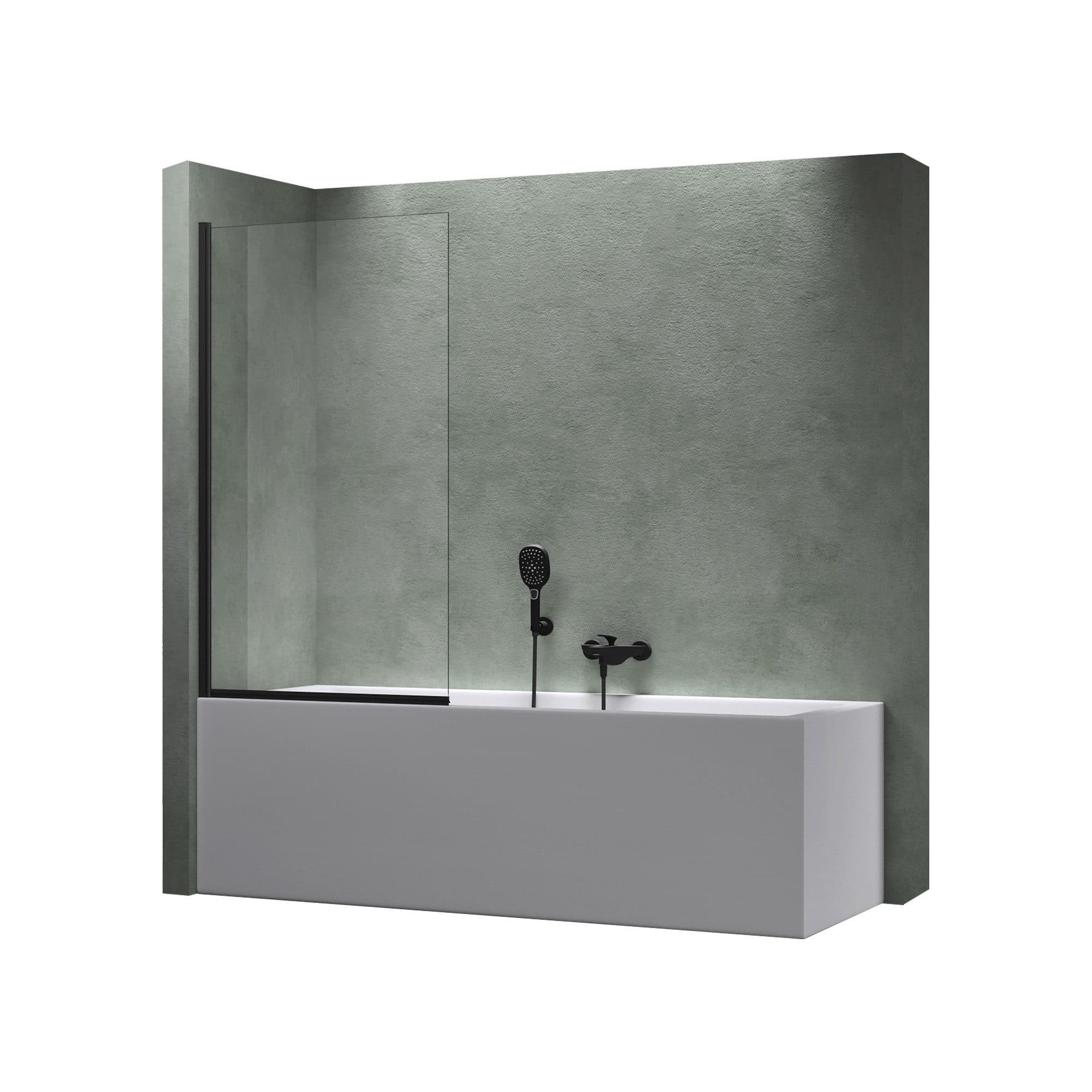 Mai & Mai Badewannenaufsatz Duschwand ESG Glas NANO Schwarz - Bild 2