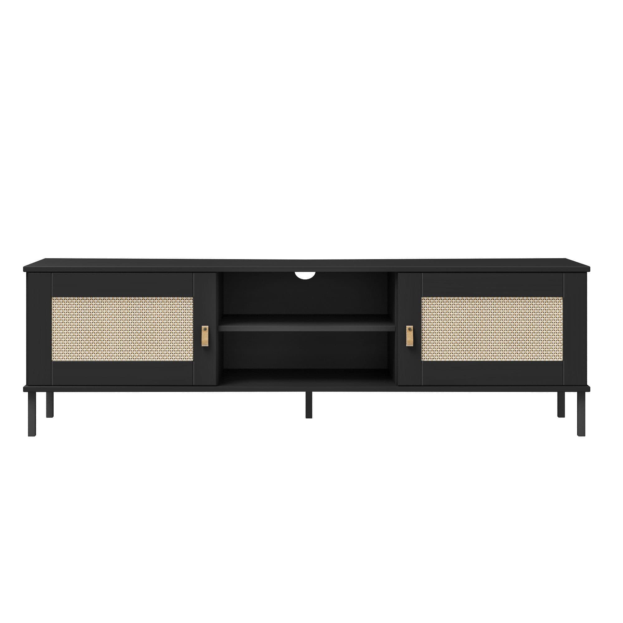 Woodroom TV-Board Valencia Kiefer massiv lackiert Schwarz - Bild 2