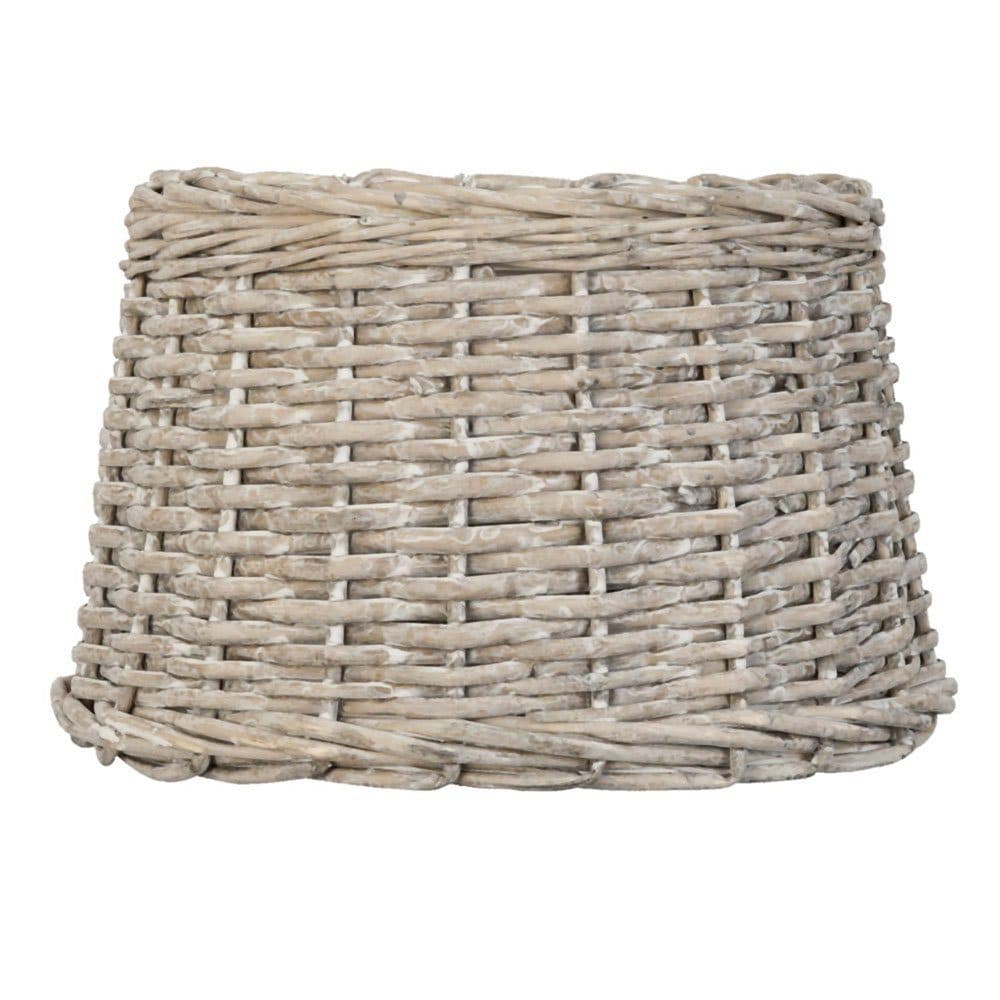 Clayre & Eef Hängelampenschirm Grey Willow Grau Rattan