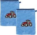 Erwin Müller Kinder-Waschhandschuh 2er-Pack Frottier Traktor Motiv Bild 2