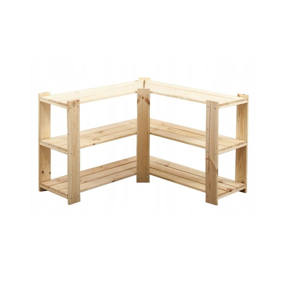 PROREGAL Eckregal WOODLAND Kiefer Natur 2 Ebenen