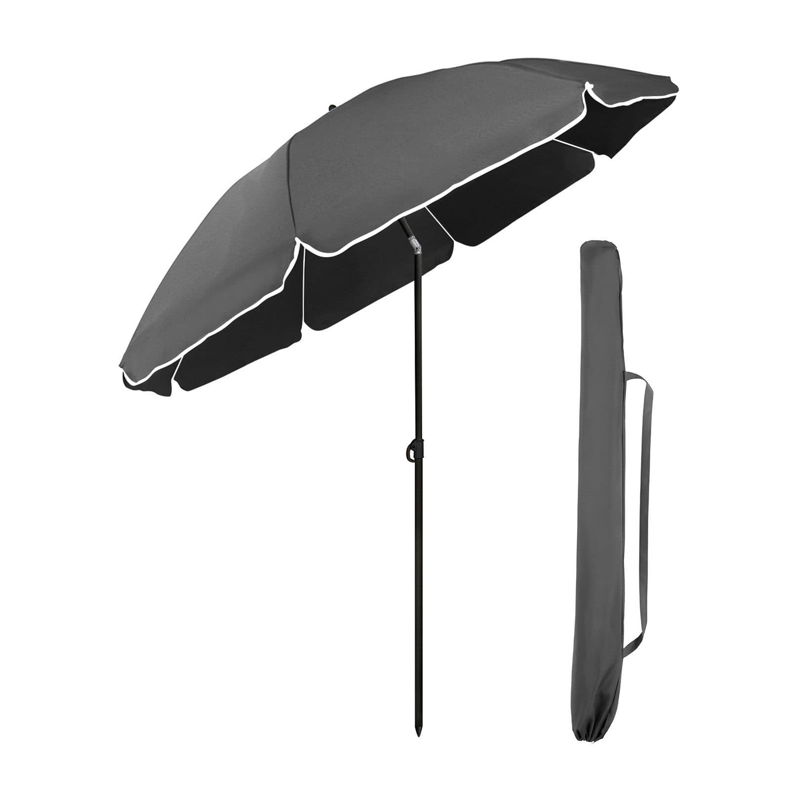 Sekey Sonnenschirm Ø 160 cm Dunkelgrau mit verstellbarer Höhe - Bild 2
